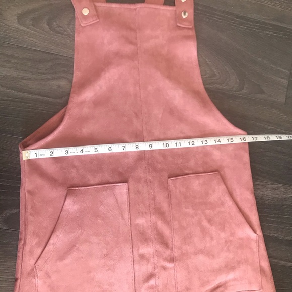 Forever 21 Blushing Pink Suede Overalls Dress - Picture 5 of 8